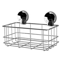 Showerdrape Suctionloc Chrome Steel Suction Wall Mounted Bottle Basket in Silver - thumbnail 7