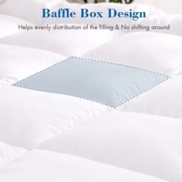 Alivio Soft & Fluffy Microfiber King Size Mattress Topper - Extra Thick Quilted Cover for Ultimate Comfort (White) in White - thumbnail 4