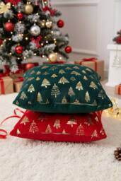 Living and Home Christmas Themed Plush Throw Pillows - Size: 45 cm x 45 cm - thumbnail 3