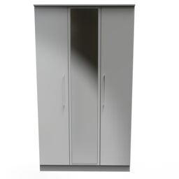 Ready Assembled 2 U Chester Triple Mirror Wardrobe (Ready Assembled) in Dark Grey