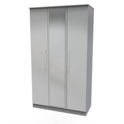 Ready Assembled 2 U Chester Triple Mirror Wardrobe (Ready Assembled) in Dark Grey - thumbnail 3