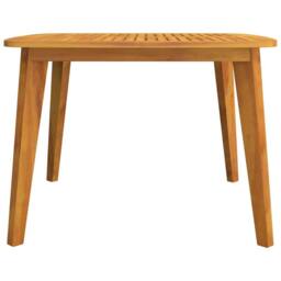 Berkfield Home Garden Table 110x110x75 cm Solid Wood Acacia in Brown - Size: 110 x 110 x 75 cm - thumbnail 4