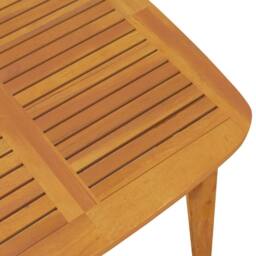 Berkfield Home Garden Table 110x110x75 cm Solid Wood Acacia in Brown - Size: 110 x 110 x 75 cm - thumbnail 6