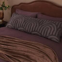 OHS Tufted Arches Bolster Pillow Soft Maternity Support Cushion in Dark Brown - thumbnail 1