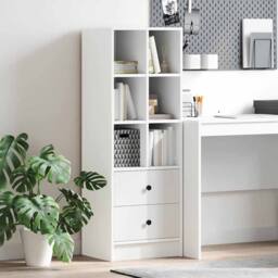 Berkfield Home White Shelving Unit White MDF Standard White Shelving Unit - thumbnail 2