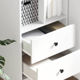 Berkfield Home White Shelving Unit White MDF Standard White Shelving Unit - thumbnail 4