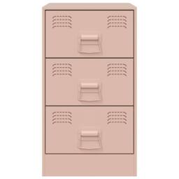 Berkfield Home Bedside Cabinets 2 pcs Pink 34.5x39x62 cm Steel - thumbnail 5