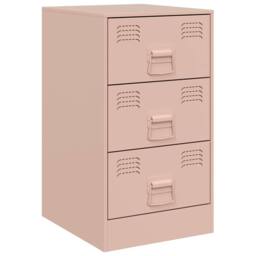 Berkfield Home Bedside Cabinets 2 pcs Pink 34.5x39x62 cm Steel - thumbnail 6