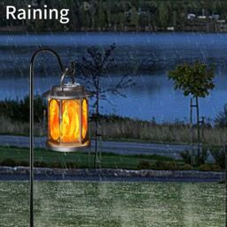 Leaper Pack of 1 Solar-Powered Outdoor Garden Flame Landscape Light in Black - thumbnail 9