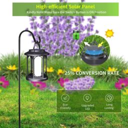Leaper Pack of 1 Solar-Powered Outdoor Garden Flame Landscape Light in Black - thumbnail 6