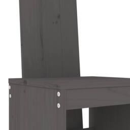 Berkfield Home Beautiful Bar Stools 2 pcs Grey 40x42x120 cm Solid Wood Pine - Size: 40 x 42 x 120 cm - thumbnail 7