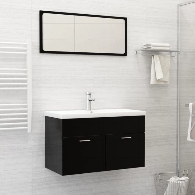 Berkfield Home Built-in Basin with Faucet 81x39x18 cm Ceramic White - Size: 81 x 39 x 18 cm - image 1