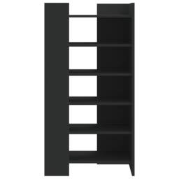 Berkfield Home Shoe Cabinet Black 52x37.5x100 cm Engineered Wood - thumbnail 4