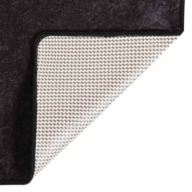 Berkfield Home Rug Washable 120x180 cm Anthracite Anti Slip in Black - Size: 100 cm diameter - image 1