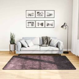 Berkfield Home Rug Washable 120x180 cm Anthracite Anti Slip in Black - Size: 100 cm diameter - thumbnail 2