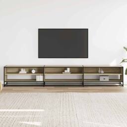 Berkfield Home TV Cabinet Sonoma Oak 270x40x46 cm Engineered Wood in Light Tan - Size: 270 x 40 x 46 cm