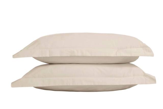 The Linen Consultancy 'TLC 5 Star Hotel Concept' 250TC Cotton Percale Oxford Pillowcase Pair in Cream - image 1