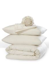 The Linen Consultancy 'TLC 5 Star Hotel Concept' 250TC Cotton Percale Oxford Pillowcase Pair in Cream - thumbnail 3