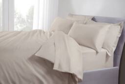 The Linen Consultancy 'TLC 5 Star Hotel Concept' 250TC Cotton Percale Oxford Pillowcase Pair in Cream - thumbnail 2
