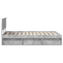 Berkfield Home Bed Frame with Headboard Concerte 120 x 200 cm Solid Pine Wood in Grey - thumbnail 8