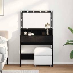 Berkfield Home Dressing Table Black oak Particle board - thumbnail 2