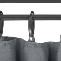 Wyld and Coco 368cm Round Gazebo Dark Grey Curtains Black Powder Coat Steel Frame - thumbnail 6