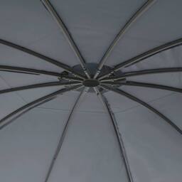 Wyld and Coco 368cm Round Gazebo Dark Grey Curtains Black Powder Coat Steel Frame - thumbnail 5
