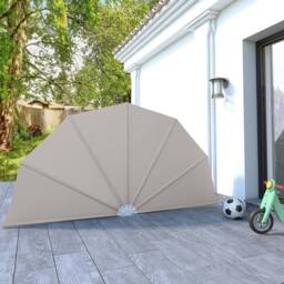 Berkfield Home Durable Collapsible Terrace Side Awning Cream 160 cm - thumbnail 2