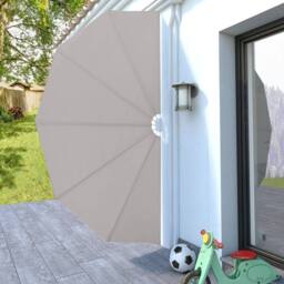 Berkfield Home Durable Collapsible Terrace Side Awning Cream 160 cm - thumbnail 1