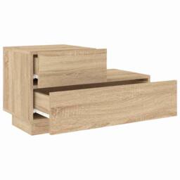 Berkfield Home Decorative Bedside Cabinet with LED Lights Sonoma Oak 70x36x40.5 cm in Light Brown - thumbnail 6