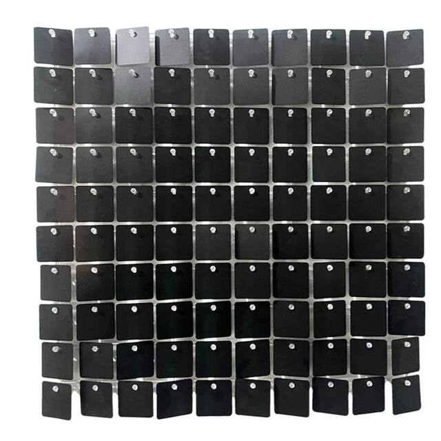 Neel Blue Shimmer Sequin Wall Panels Backdrop, 30cm x 30cm in Black - Size: 30 cm x 30 cm - image 1