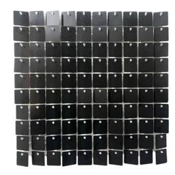 Neel Blue Shimmer Sequin Wall Panels Backdrop, 30cm x 30cm in Black - Size: 30 cm x 30 cm - thumbnail 1