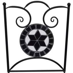 Berkfield Home Decorative Folding Bistro Chairs 2 pcs Ceramic Black & White