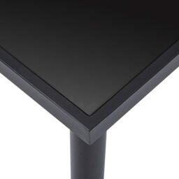Berkfield Home Dining Table Black 200x100x75 cm Tempered Glass - Size: 200 x 100 x 75 cm - thumbnail 4