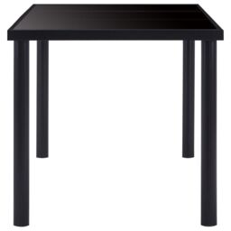 Berkfield Home Dining Table Black 200x100x75 cm Tempered Glass - Size: 200 x 100 x 75 cm - thumbnail 3