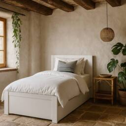 Wyld Haus Vienna 2ft 11 Single Bed Frame with Pull Out Drawer Alpine White - Size: Small Single