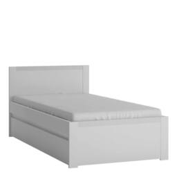 Wyld Haus Vienna 2ft 11 Single Bed Frame with Pull Out Drawer Alpine White - Size: Small Single - thumbnail 4