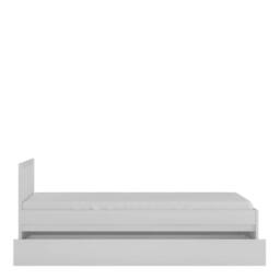 Wyld Haus Vienna 2ft 11 Single Bed Frame with Pull Out Drawer Alpine White - Size: Small Single - thumbnail 5
