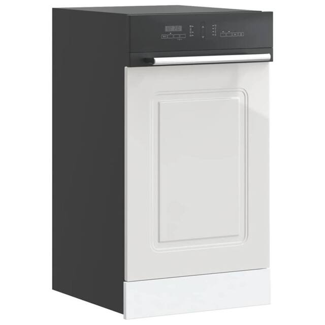 Berkfield Home Dishwasher Panel¬†Kalmar¬†High Gloss White¬†45x1.5x67 cm Wood in White - Size: 45x1.5x67 cm - image 1