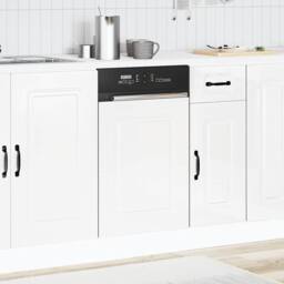 Berkfield Home Dishwasher Panel¬†Kalmar¬†High Gloss White¬†45x1.5x67 cm Wood in White - Size: 45x1.5x67 cm - thumbnail 3