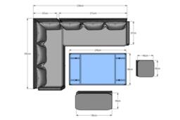 Furniture Maxi Rosen Rattan Garden Furniture 9 Seater Corner Sofa Rising Table Set With Benches & Rain Cover in Grey - thumbnail 6