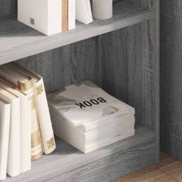 Berkfield Home Bookcase Grey Sonoma 80x24x76 cm Engineered Wood - Size: 80 x 24 x 76 cm - thumbnail 3