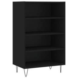 Berkfield Home Highboard Black 57x35x90 cm Engineered Wood - Size: 57 x 35 x 90 cm - thumbnail 1