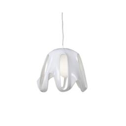 Netlighting Phantom Dome Pendant E27 Gloss White Frosted White Glass Chrome