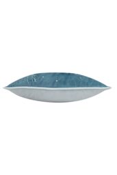 Furn Arcticus Noel Embroidered Piped Velvet Cushion in Blue - Size: 30 cm x 50 cm - thumbnail 3