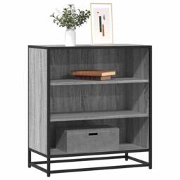 Berkfield Home Sideboard Grey Sonoma 68x35x76 cm Engineered Wood & Metal - Size: 68 x 35 x 76 cm - thumbnail 2