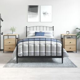 Berkfield Home Bedside Cabinets 2 pcs Sonoma Oak 44x45x60 cm Engineered Wood in Brown - Size: 44 x 45 x 60 cm - thumbnail 1