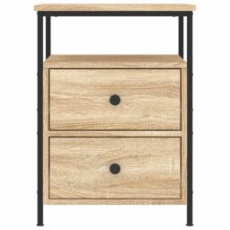 Berkfield Home Bedside Cabinets 2 pcs Sonoma Oak 44x45x60 cm Engineered Wood in Brown - Size: 44 x 45 x 60 cm - thumbnail 6