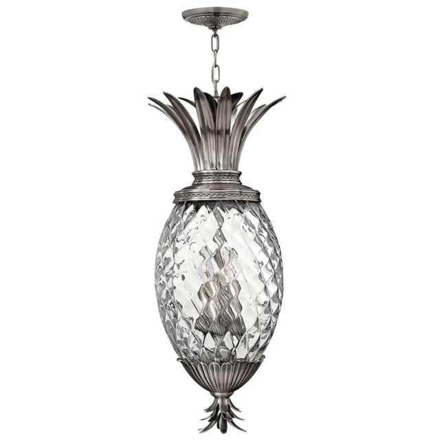 Loops 4 Bulb Ceiling Pendant Light Fitting Polished Antique Nickel LED E14 40W Bulb in Metallics