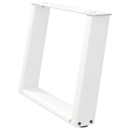 Berkfield Home Coffee Table Legs U-Shaped 2 pcs White 60x(42-43) cm Steel - thumbnail 4